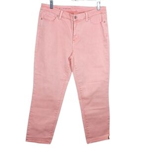 Talbots Pink Cropped Denim Jeans Straight Girly Pastel Spring